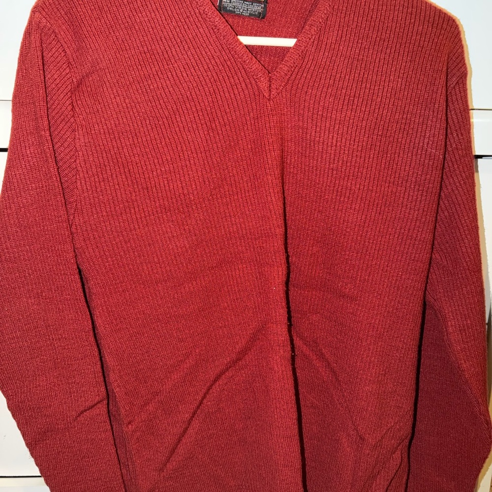 JCPenney Women's Red V-Neck Sweater